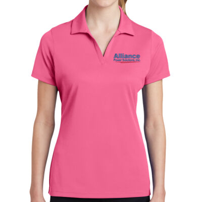 Alliance Women's PosiCharge RacerMesh Polo (Navy Lettering) Thumbnail