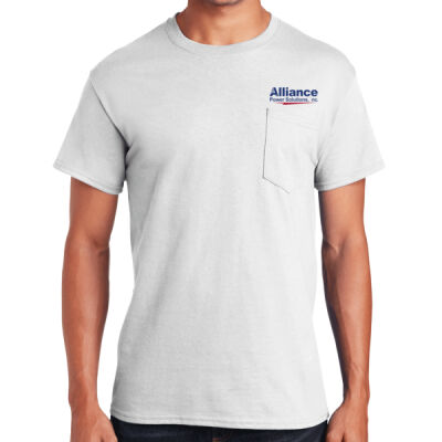 Alliance Ultra Cotton Pocket Tee (Navy Lettering) Thumbnail